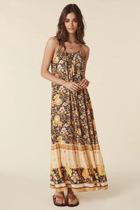 Strappy floral printed maxi dress with adjustable straps