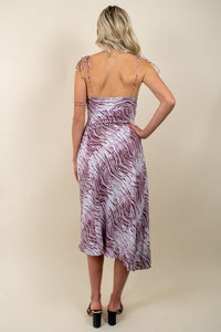 En Saison Tiger Print Slip Dress Lilac