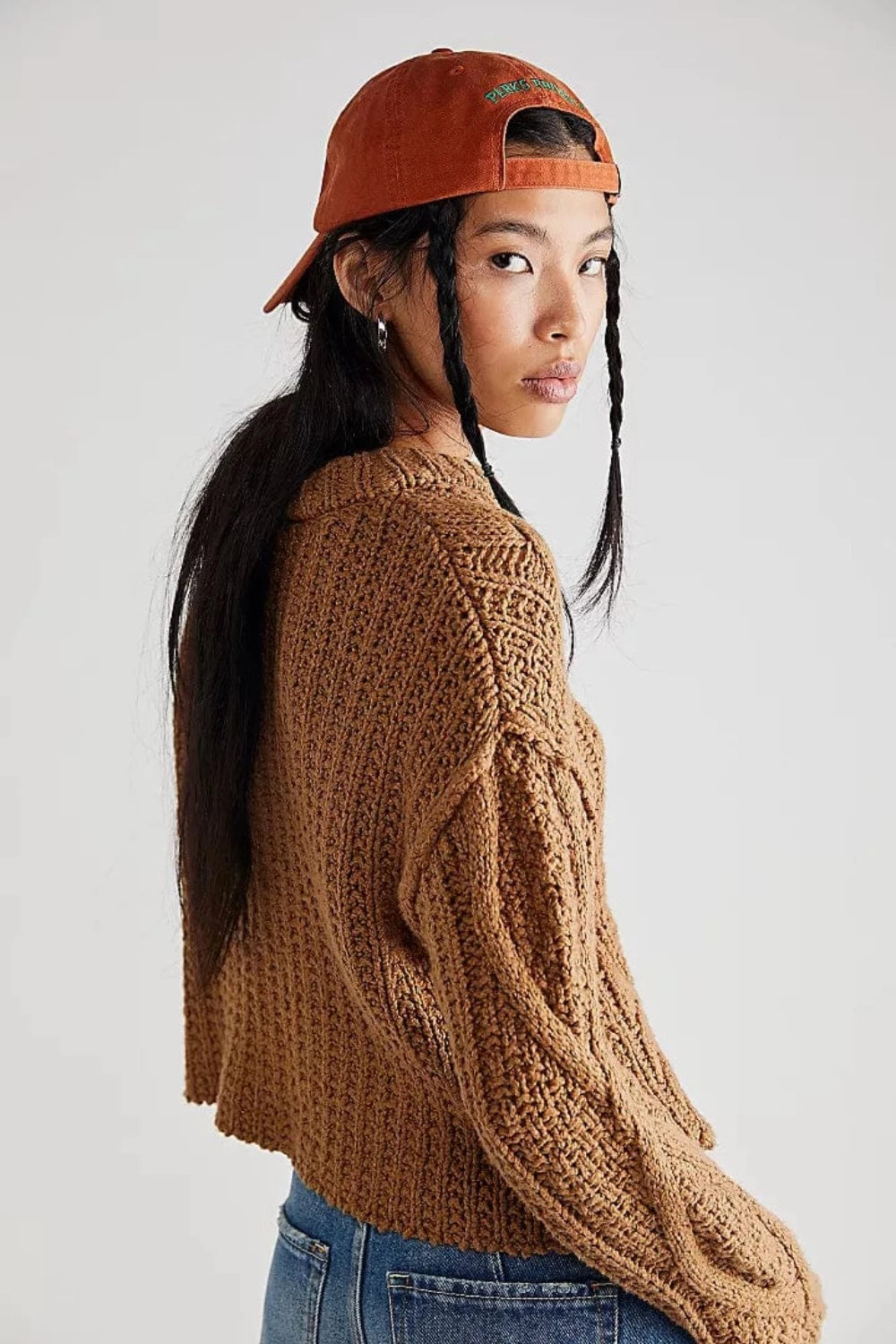Free People Cutting Edge Cable Sweater