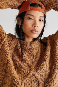 Free People Cutting Edge Cable Sweater